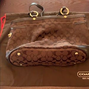 Brown coach purse